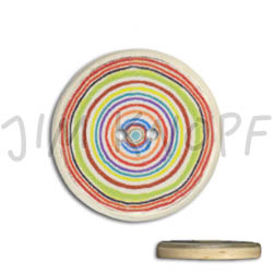 Jim Knopf Resin button with colorful circles several sizes Rot