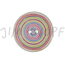 Jim Knopf Resin button with colorful circles several sizes Rot