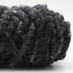 Kremke Soul Wool RUGby Teppichwolle gefärbt Anthrazit meliert