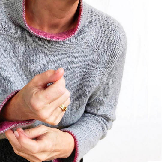Kremke Soul Wool Knitting set pullover StepUp Grau Pink