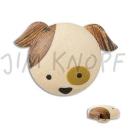 Jim Knopf Holz-Ösenknopf Hund 20mm Hund / 32'' 20mm