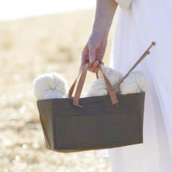 CocoKnits Kraft Caddy including Leather Handles