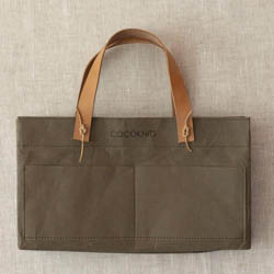 CocoKnits Kraft Caddy including Leather Handles Beigeoliv