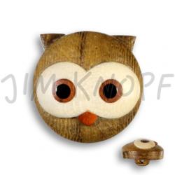 Jim Knopf Wood button tiger 17mm Eule