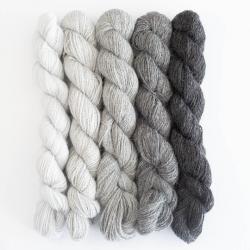 BC Garn Baby Alpaca 10/2 Set 125g shades of grey