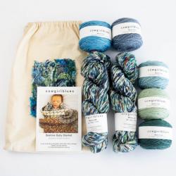 Cowgirl Blues Kit Beehive Blanket hand dyed Blue and Green