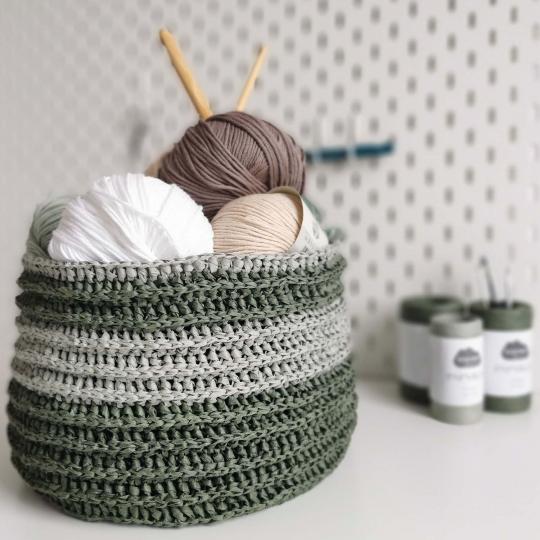 Kremke Soul Wool Crochet set Papyrus Basket Pia Stockholm