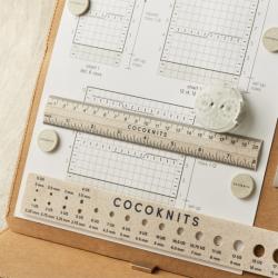 CocoKnits Set règle et jauge aiguilles Kraft