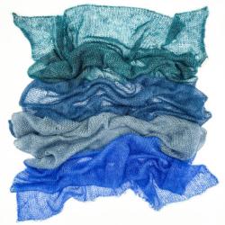 Cowgirl Blues Kit Cobweb Kidsilk Shawl handgefärbt Blues24