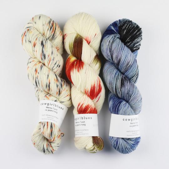 Merino Twist Yarn Farbverlauf Auslauffarben handgefärbt