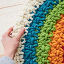 Kremke Soul Wool Strickset RUGby Regenbogen Teppich
