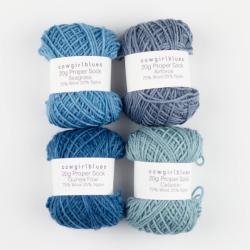 Cowgirl Blues Proper Sock mini solids 20g