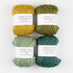 Cowgirl Blues Proper Sock MINIS solids 20g handgefärbt