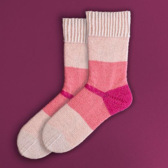Kremke Soul Wool Strickset Colour Blocking Poppy Socks deutsch