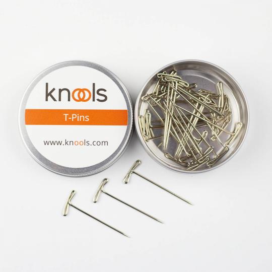 Knools T-Pin Set in Weißblechdose - 30 Stück 38 x 1,2mm