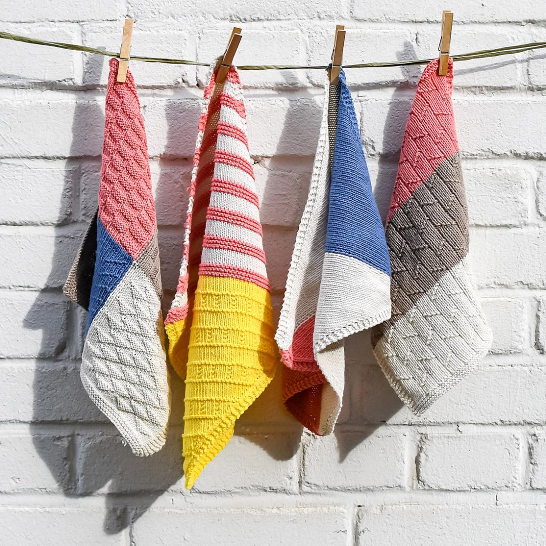 Tischläufer Aus Dickem Garn Anleitung In Deutsch BC Garn Anleitung Spültücher Set Colourblock | Soul Wool