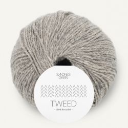 Sandnes Garn Tweed recycled lys gra