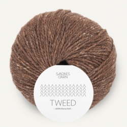 Sandnes Garn Tweed recycled brun