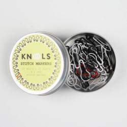 Knools Stitch Markers black & white