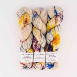 Cowgirl Blues Merino Linen Farbverlauf handgefärbt Coming Around Again