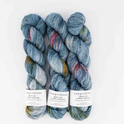 Cowgirl Blues Merino Linen Farbverlauf handgefärbt Shoop Shoop