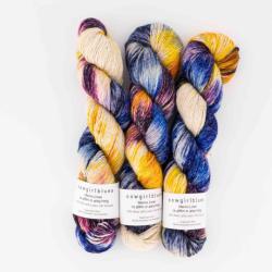 Cowgirl Blues Merino Linen Farbverlauf handgefärbt Simply the Best