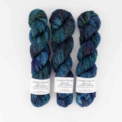 Cowgirl Blues Merino Linen Farbverlauf handgefärbt Say a little prayer