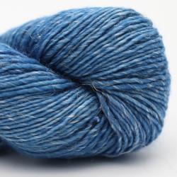 Cowgirl Blues Merino Linen solid hand dyed Guinea Fowl