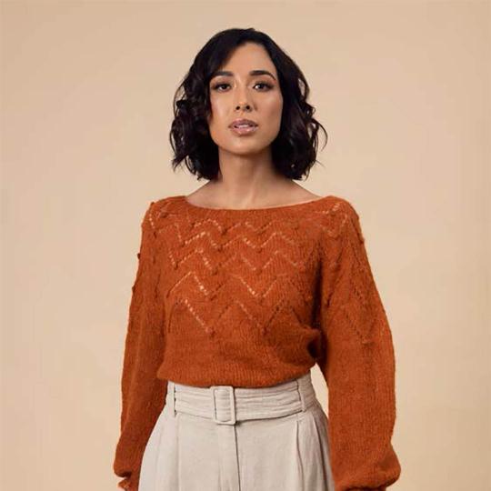 Amano Anleitung Iris Sweater englisch