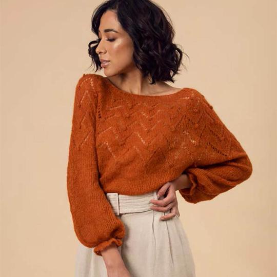 Amano Anleitung Iris Sweater englisch