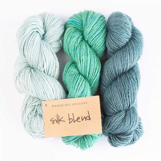 Manos del Uruguay Silk Blend uni handgefärbt Dove3019