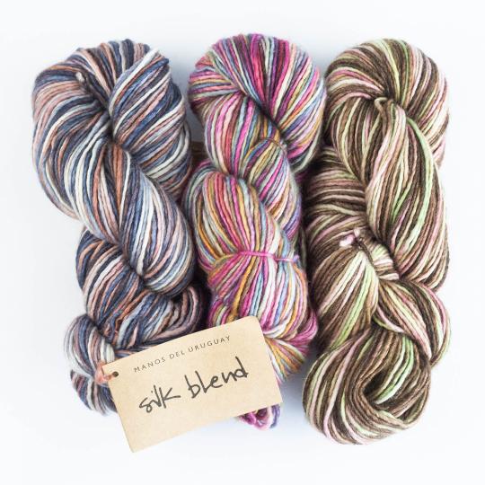 Manos del Uruguay Silk Blend gradient teint à la main Wildflowers3113