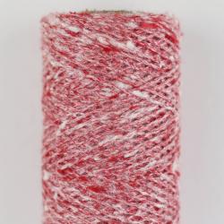 BC Garn Tussah Tweed rot-weiß-mix Spule