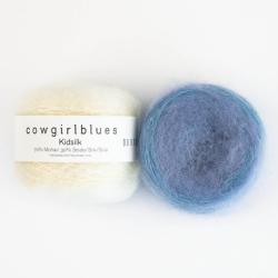 Cowgirl Blues Kid Silk Solids Håndfarvet