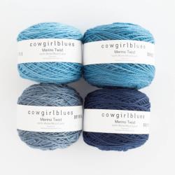 Cowgirl Blues Merino TWIST Yarn solids handgefärbt