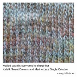 Cowgirl Blues Merino SINGLE LACE solids handgefärbt
