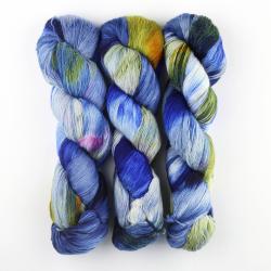 Cowgirl Blues Merino Single Lace gradient Håndfarvet Simply the Best