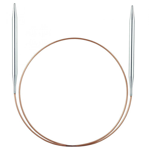 105-7 und 114-7 addiClassic Rundstricknadeln mit Messingspitze und Goldseil