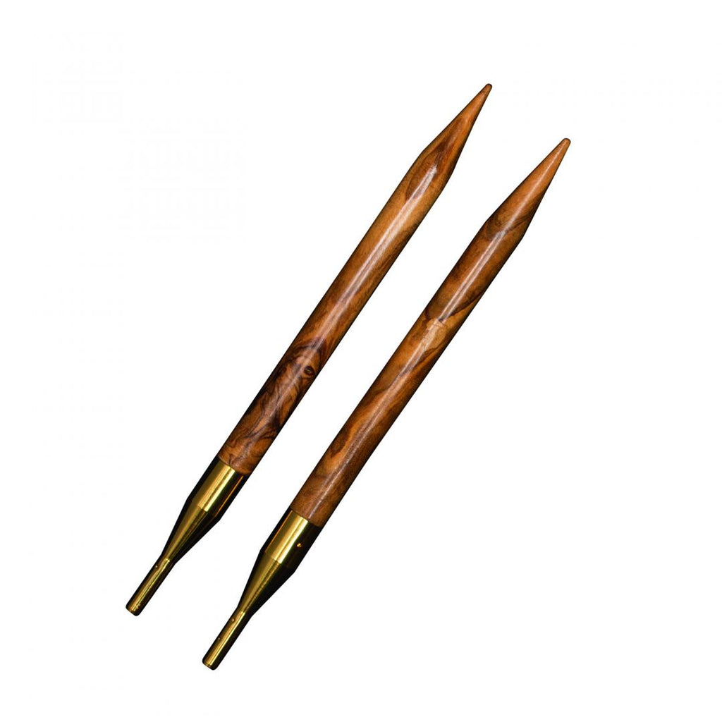 576-7 addiClick NATURE Needle Tips Olive Wood
