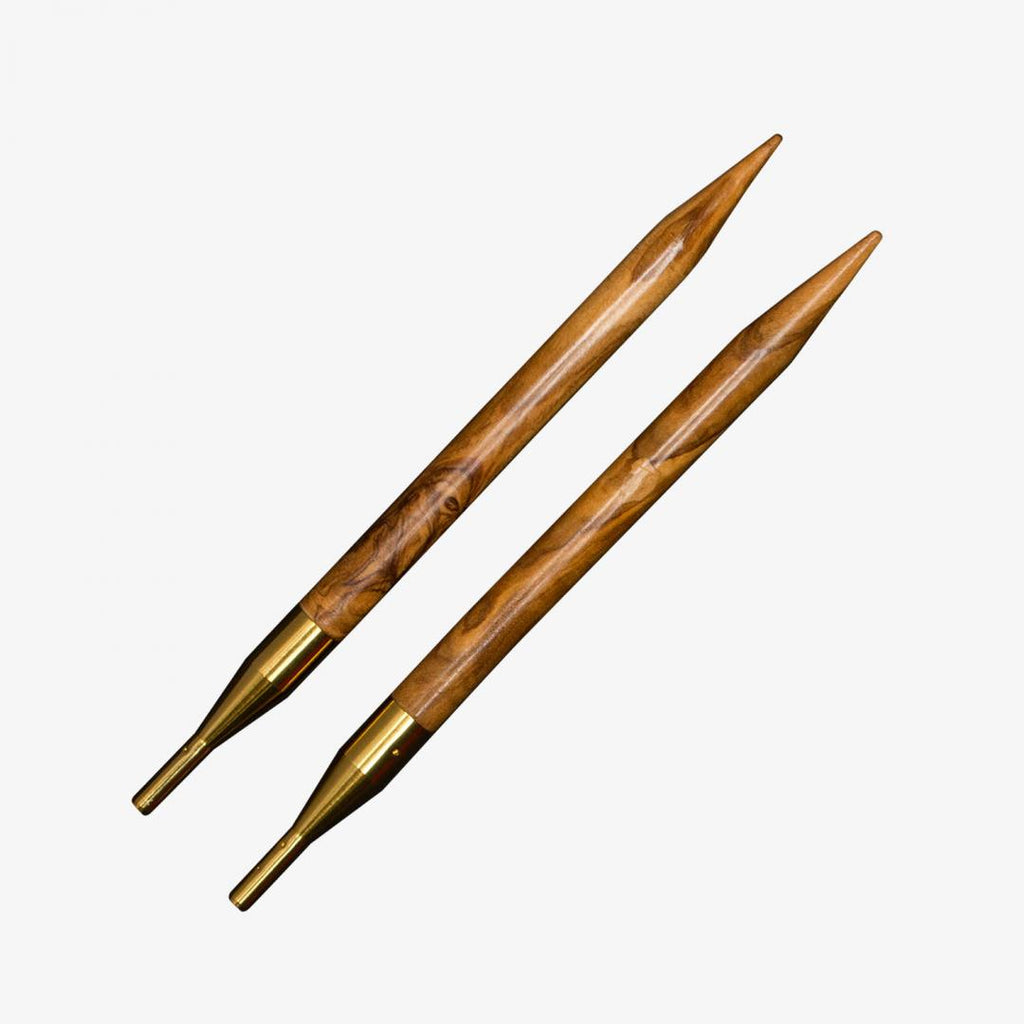 576-7 addiClick NATURE Needle Tips Olive Wood