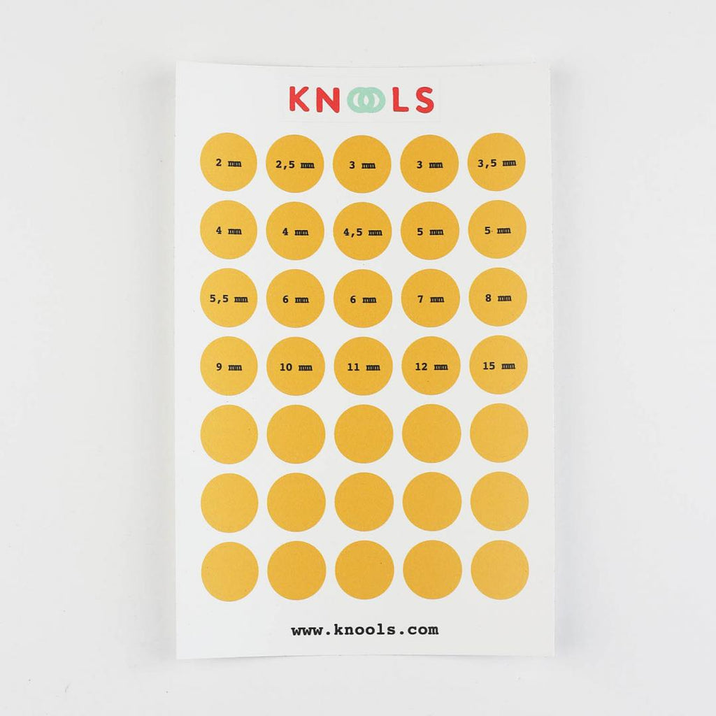 Needle Size Sticker