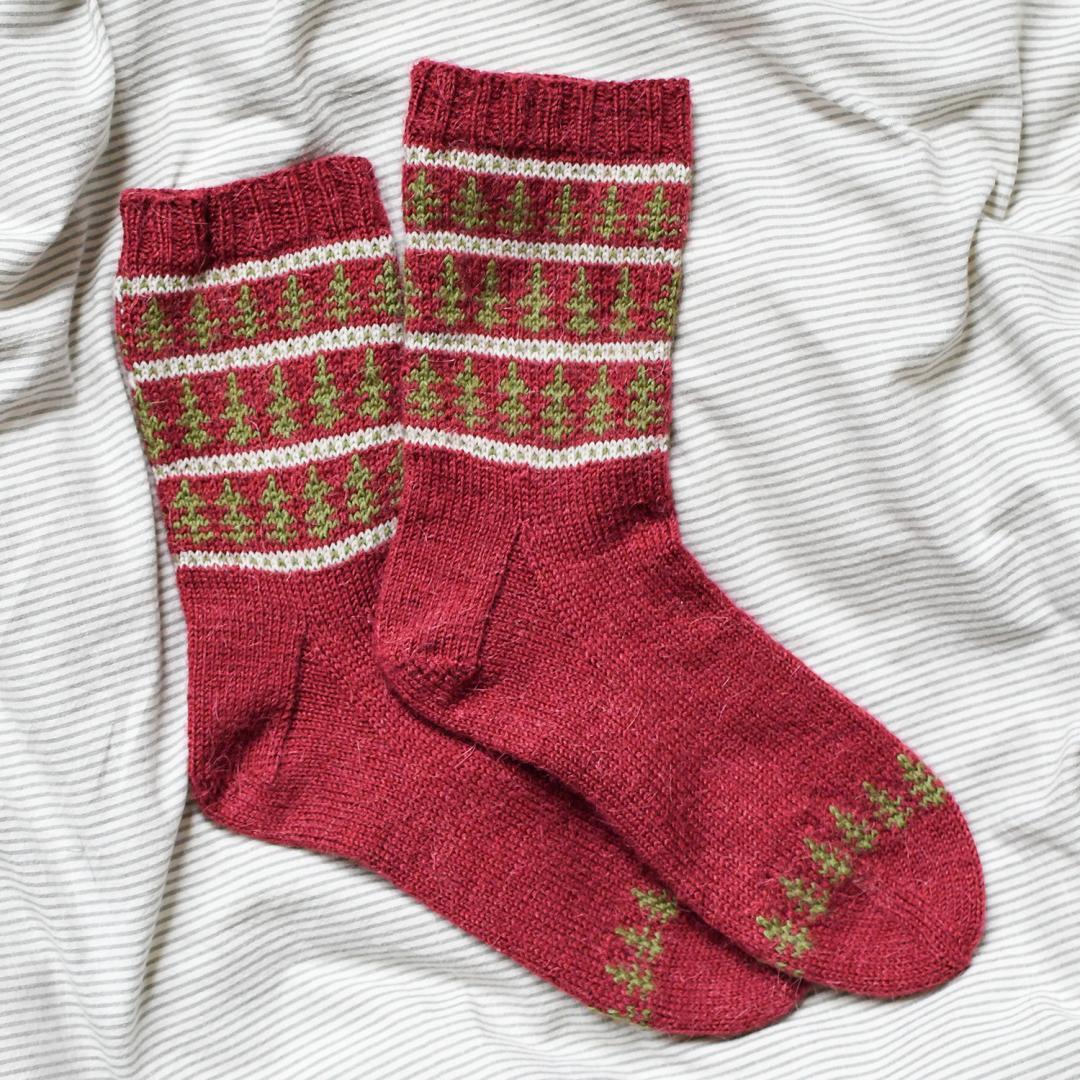 Anleitung Tannenparade Socken
