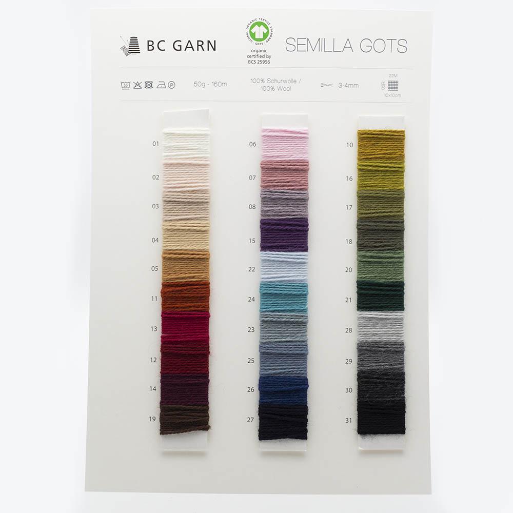 BC Garn color charts