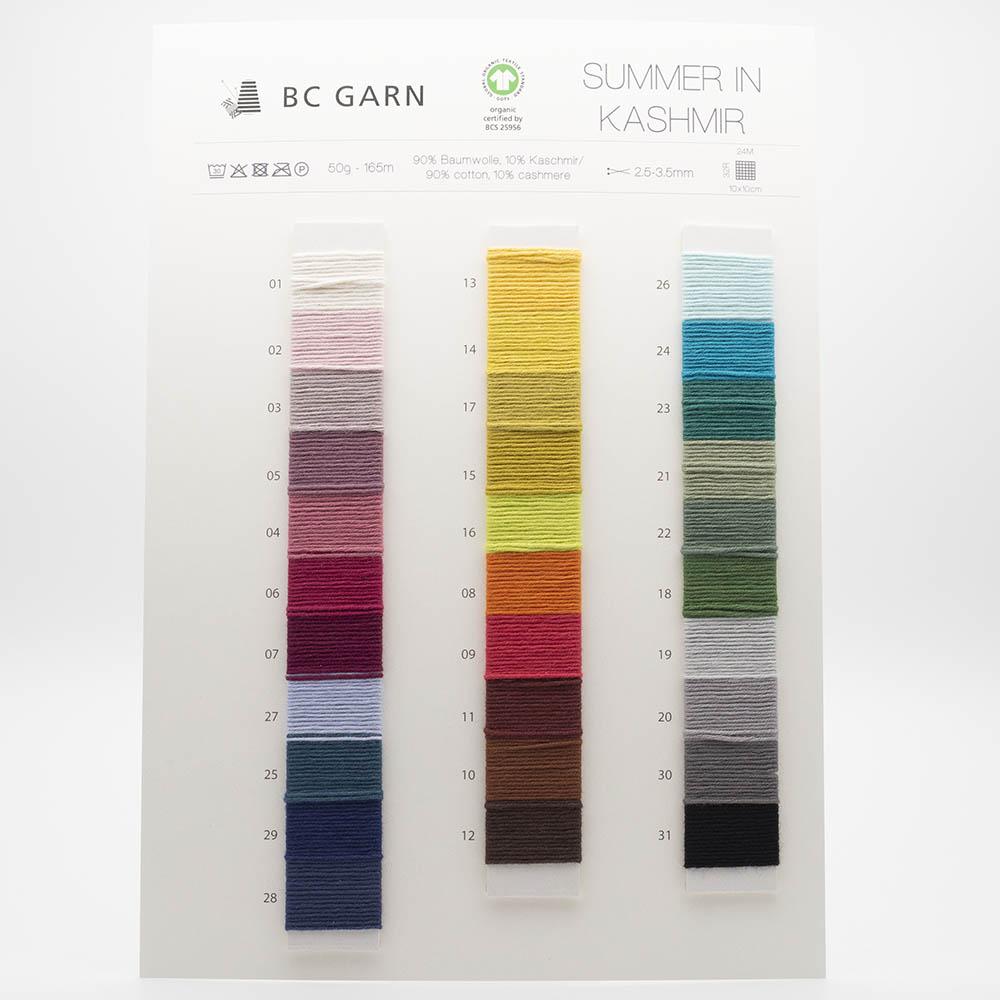 BC Garn color charts