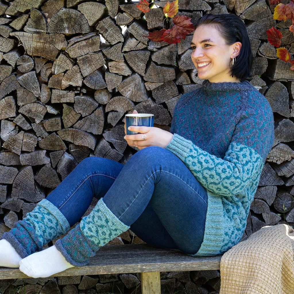 Yarn set LandIdee patterned sweater