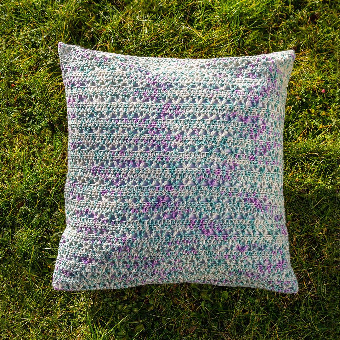 Garnset LandIdee Wellenmusterkissen