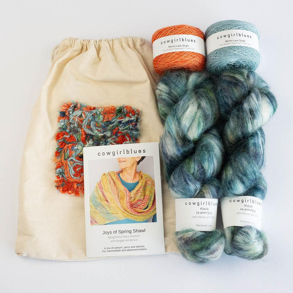 Kit Joys of Spring Shawl hand dyed