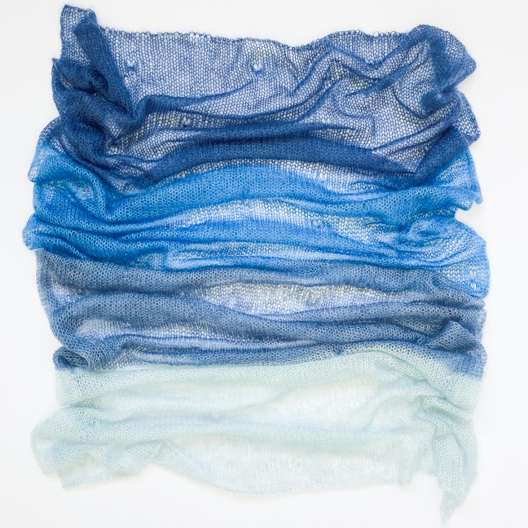 Kit Cobweb Kidsilk Shawl handgefärbt