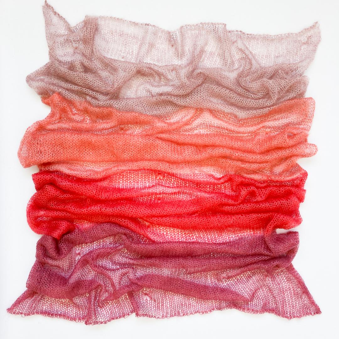 Kit Cobweb Kidsilk Shawl handgefärbt