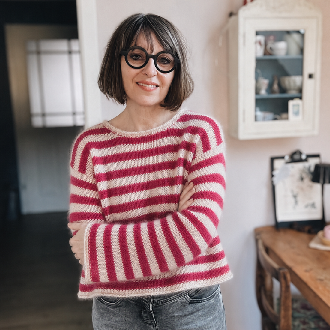 Strickset Roosi Blouse mit Kid Cotton